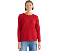 Cecil Strukturpullover Rundhals Strick fiery rot heather melange Damen XL