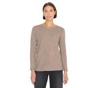 Strickpullover CECIL, Damen, Gr. M (40), beige (toffee cream heather melange), Web, 60% Baumwolle, 40% Polyester, unifarben, normal normal, Rundhals, abgesteppt, Pullover Strickpullover, mit Rundhalsa