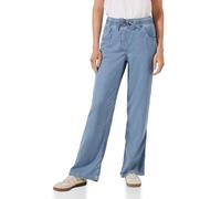 Webhose CECIL "Style Neele", Damen, Gr. XL (44), Länge 30, blau (light blau used wash), Web, Obermaterial: 97% Lyocell, 3% Elasthan, unifarben, casual, weit lang, Hosen, mit eelastischem Bund und Tunn