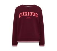 Cecil - Sweatshirt mit Rundhals und Stickerei red wine - Gr. - L