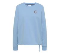 Cecil - Sweatshirt mit Rundhals und Tunnelzug easy blue - Gr. - XL