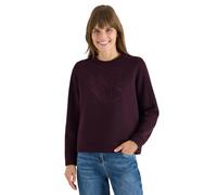 Cecil Sweatshirt mit Stickerei Eggplant red L