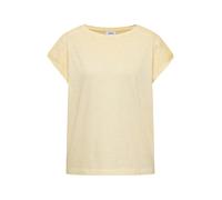 CECIL - T-Shirt aus Jersey im Garment Dye Look buttermilk yellow - Gr. - XL