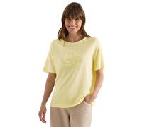 Cecil Damen T-Shirt in Leinen-Optik mit Print in Gelb, Gr: M