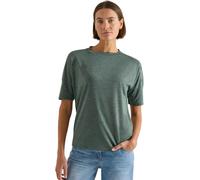 Cecil Damen T-Shirt in Leinen-Optik mit Knöpfen in Grün, Gr: S