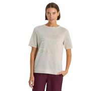 T-Shirt in Leinen-Optik mit Print