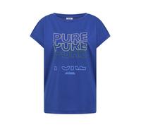 CECIL - T-Shirt mit Boat Neck und Frontprint deep river blue - Gr. - XXL