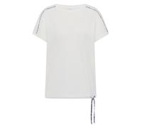 Cecil T-Shirt mit Boat Neck und Leo-Piping Vanilla White XS
