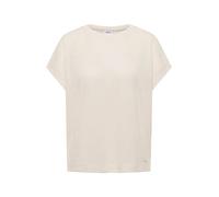 Cecil Damen T-Shirt Boatneck Strick-Look Beige Gr. L 60% Viskose/40% Polyester