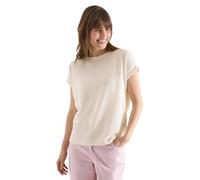 Cecil Damen T-Shirt mit Boatneck im Strick-Look in Beige, Gr: XXL