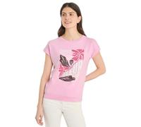 Cecil T-Shirt Damen Print-Shirt – U-Boot-Ausschnitt, bedruckt, 48/48/4% – XXL rosa