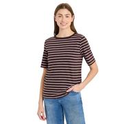 T-Shirt mit Boatneck und Streifen