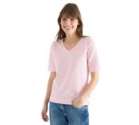 Cecil T-Shirt mit gerundetem V-Ausschnitt Light Blush Rose S