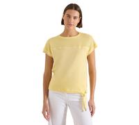 Blusenshirt CECIL, Damen, Gr. XL (44), buttermilk gelb, Web, 50% Baumwolle, 50% Modal, unifarben, normal normal, U-Boot-Ausschnitt, abgesteppt, Shirts Blusenshirt, im soften Baumwoll-Mix (66493424-XL)