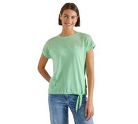 T-Shirt mit Boatneck und Mesh-Einsatz