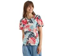 T-Shirt mit Rundhals und Blätterprint