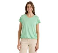 Cecil T-Shirt mit V-Neck und Spitzendetail Juicy Lime M