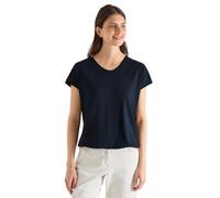 Cecil T-Shirt mit V-Neck und Spitzendetail universal Blue XXL