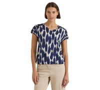 Blusenshirt CECIL, Damen, Gr. XXL (46), blau (urban dunkelblau), Web, Obermaterial: 50% Baumwolle, 50% Modal, bedruckt, normal hüftbedeckend, Rundhals, abgesteppte Kante, Shirts Blusenshirt, Sommershi