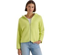 Cecil Teddy-Jacke mit Kapuze in Unifarbe Citrin Green XL