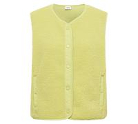 Fellimitatweste CECIL, Damen, Gr. XS (36), grün (citrin grün), Stoff;Plüsch, Obermaterial 1: 100% Polyester. Obermaterial 2: 60% Baumwolle, 40% Nylon, unifarben, comfort fit normal, Rundhals, Westen,