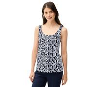 CECIL Damen B323073 Top mit Smok-Details, Universal Blue, M