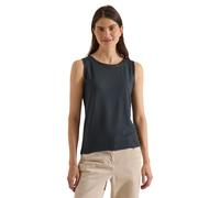 Tanktop CECIL, Damen, Gr. XL (44), grau (palm breeze grün), Stoff, 90% Viskose, 6% Polyester, 4% Elasthan, unifarben, normal normal, U-Boot-Ausschnitt, abgesteppt, Tops Tanktop, mit U-Boot-Ausschnitt