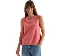 Trägertop CECIL, Damen, Gr. XXL (46), rosa (coral), Web, 100% Baumwolle, unifarben, normal normal, V-Ausschnitt, abgesteppt, Tops Trägertop, aus reiner Baumwolle (20217514-XXL) coral