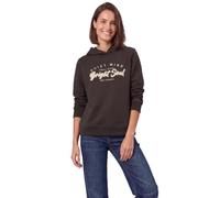 Kapuzensweatshirt CECIL, Damen, Gr. S (38), truffle braun, Sweatware, Obermaterial: 95% Baumwolle, 5% Elasthan. Futter: 100% Baumwolle, bedruckt, bestickt, normal hüftbedeckend, Rundhals, Flachstrickb
