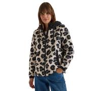Fellimitatjacke CECIL, Damen, Gr. S (38), schwarz, Plüsch, Oberstoff: 80% Polyester, 20% Wolle. Futter: 100% Polyester. Kapuze: 100% Polyester, comfort fit normal, ohne Ausschnitt, Bündchen, Jacken, m