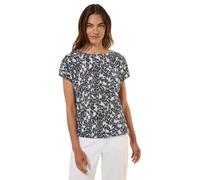 Cecil TOS Minimal AOP Summer Knit T-Shirt Vanilla White XS