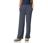 Stoffhose CECIL "Style NEELE", Damen, Gr. L (42), Länge 28, blau (rain blau), Web, Obermaterial: 76% Polyester, 20% Viskose, 4% Elasthan, unifarben, casual, bequem lang, Hosen, in Struktur-Optik (6084