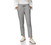 Jogger Pants CECIL, Damen, Gr. L, Länge 28, schwarz balmy khaki, Stoff, 73% Polyester, 24% Viskose, 3% Elasthan, gestreift, casual, comfort fit knöchelfrei, Hosen, Middle Waist (57690048-L) schwarz ba