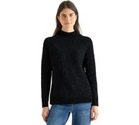 Cecil Damen Rollkragen-Chenille-Pullover Schwarz Gr. S
