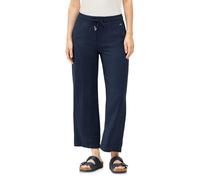 Stoffhose CECIL "Style Neele", Damen, Gr. M (40), Länge 26, blau (urban navy), Web, Obermaterial: 85% Viskose, 15% Polyamid, unifarben, casual, normal 7/8-Länge, Hosen, 7/8 Twill mit Struktur (3832666