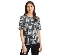 Cecil Two Tone Printed Burnout Shirt universal Blue XL