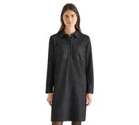Blusenkleid CECIL, Damen, Gr. XXL (46), US-Größen, schwarz, Stoff, 73% Polyester, 24% Viskose, 3% Elasthan, meliert, comfort fit knieumspielend, V-Ausschnitt, Bündchen, Kleider Blusenkleid, im Hemdblu