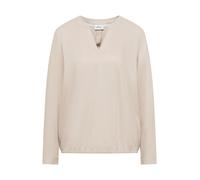 Cecil - Unifarbene Schlupfbluse mit geschlitztem Rundhalsausschnitt beige - Gr. - XXL