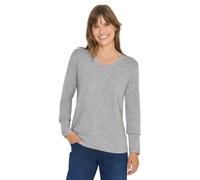 CECIL V-Neck Pullover Heather Silver Chalk Melange L
