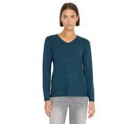 Cecil V-Neck Pullover Teal Blue Heather Melange S