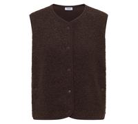 CECIL - Weste aus Teddy-Material mit Rundhals macchiato brown - Gr. - L