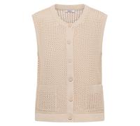 CECIL - Weste mit Rundhals im Crochet-Look pearl beige - Gr. - M
