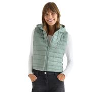 Steppweste CECIL, Damen, Gr. XS-S, smoke salvia, Stoff, Obermaterial: 100% Polyester; Futter: 100% Polyester; Füllung: 100% Polyester, unifarben, normal normal, ohne Ausschnitt, Westen, mit Kapuze (42