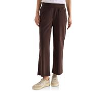 Stoffhose CECIL, Damen, Gr. L, Länge 26, braun cacao, Web, 66% Baumwolle, 30% Polyester, 4% Elasthan, unifarben, loose fit 7/8-Länge, Hosen Stoffhose, High Waist (78868128-L) braun cacao