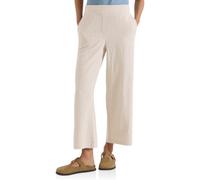 Cecil Wide Leg Hose in Seersucker-Qualität Grain beige XL
