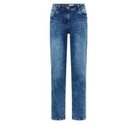 Weite Jeans CECIL "Style Neele", Damen, Gr. 31, Länge 30, blau (mid blau used wash), Denim/Jeans, Obermaterial: 78% Baumwolle, 20% Polyester, 2% Elasthan. Futter: 52% Polyester, 48% Baumwolle, unifarb
