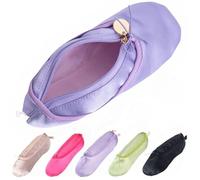 CECKQUE Make-up-Tasche für kleine Mädchen, Ballerina-Hausschuhe, Make-up-Tasche, Ballettschuhe, Geschenke, Violett, Carry-On 8-Inch, Ballettschuhe