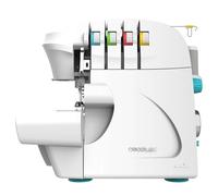 Cecotec Nähmaschine, Overlock BelleCouture, 1100 U/min Geschwindigkeit, verstellbarer Nähfußdruck, Differentialtransport, 4-Faden-Stichfunktionen und Zubehörkit