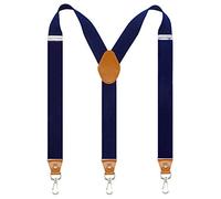 Cedrainy Herren Hosenträger mit drehbaren Haken an Gürtelschlaufen, groß und hoch, verstellbare Hosenträger - blau - Einheitsgröße