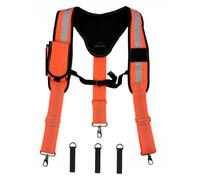 Cedrainy Strapazierfähige Werkzeuggürtel-Hosenträger für Herren, 3-Punkt-gepolsterte Hosenträger mit Befestigungsschlaufen für Herren